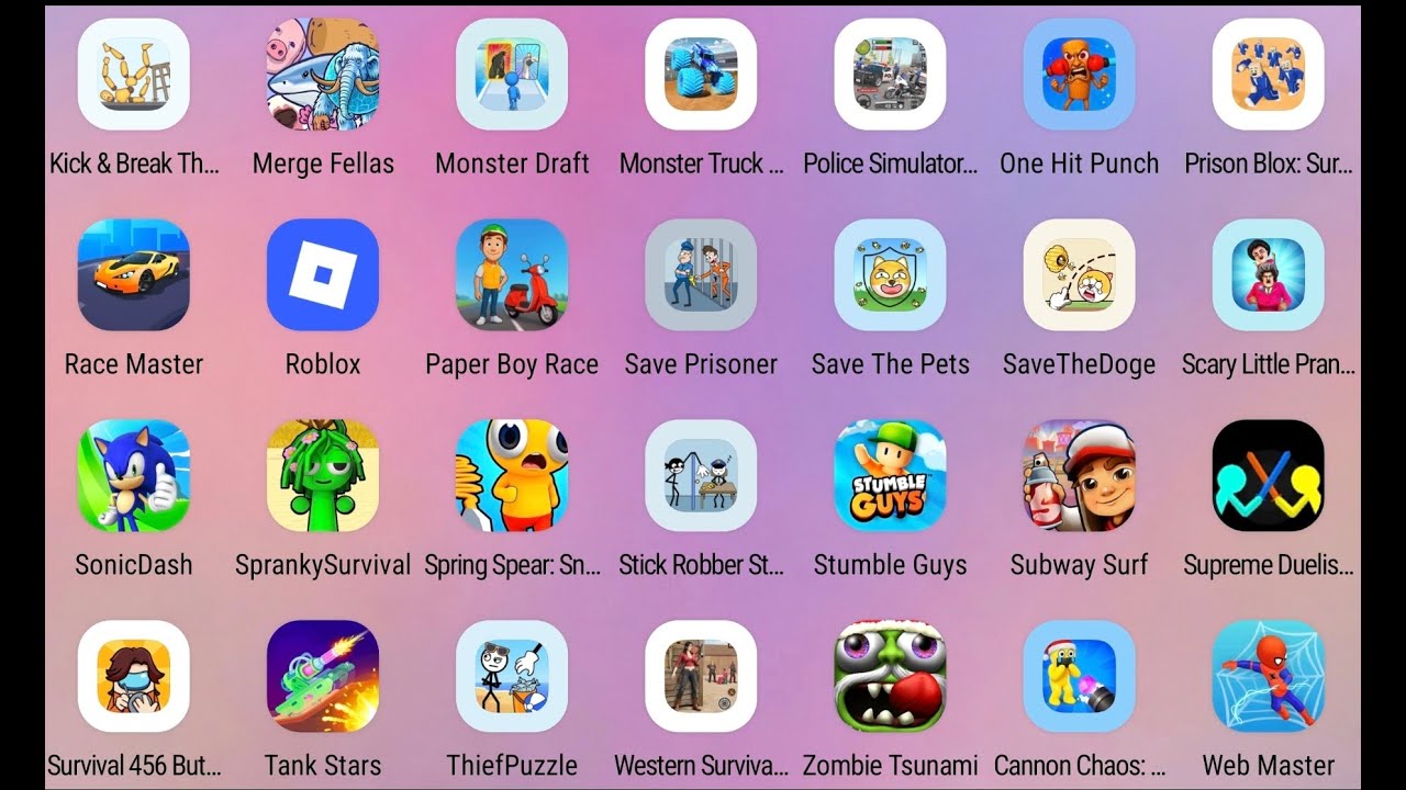 One Hit Punch,Going Ball,Find The Alien,Web Master