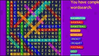 Binweevils wordsearch - ball games