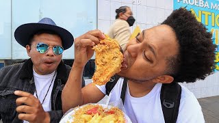 Probando COMIDA CALLEJERA en PERÚ 🇵🇪 con @RinaldyRiega