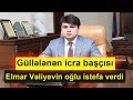 Güllələnən icra başçısı Elmar Vəliyevin oğlu istefa verdi