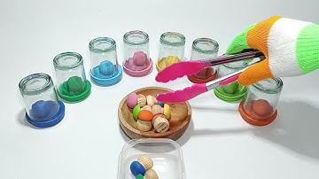 Wooden Balls | Color Sorting Reverse Video #asmr #satifying #color #sorting #reverse #relaxing