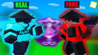 He was pretending to be me, So I 1v1'd him..(Roblox Bedwars)