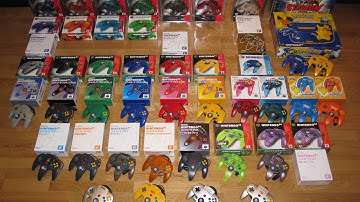A complete Nintendo 64 controller collection