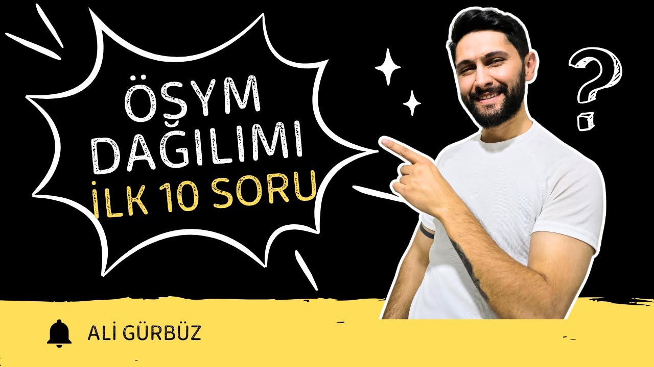 Soru Dağılımına Göre AYT Tarih İlk 10 Soru Tahmin - Ali Gürbüz 