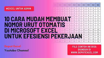 10 Cara Cepat Membuat Nomor Urut Otomatis di Microsoft Excel