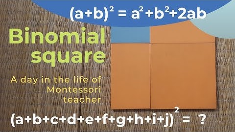 Derivation of (a+b)^2 formula using Binomial square.