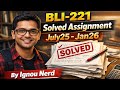 BLI-221 SOLVED ASSIGNMENT (JULY25-JAN26) FREE PDF #ignou #ignounerd #ignousolvedassignment