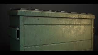 Dumpster  - Texture Variation Low-poly 3D model