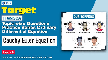 Cauchy Euler equation in ODE | Practice questions series | L6 | IIT JAM 2024