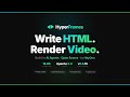 HyperFrames - Write HTML, Render Video. Built for AI Agents