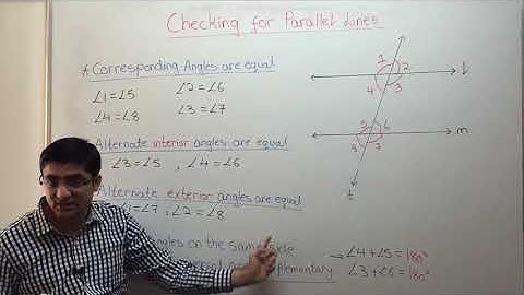 Transversal Video 18  :  How To Check For Parallel Lines