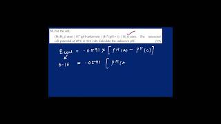 Q.35 Trick to find pH from Ecell Electrochemistry Practice Problem |Electrochemistry class 12|
