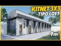 KITNET 9m²  DECORADA -  [LOFT 3x3]