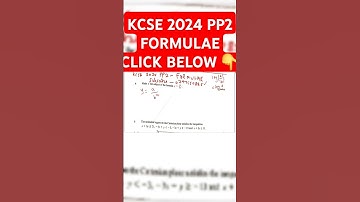 𝐊𝐂𝐒𝐄 𝟐𝟎𝟐𝟒 𝐏𝐀𝐏𝐄𝐑 𝟐  ~ 𝐅𝐎𝐑𝐌𝐔𝐋𝐀𝐄 𝐐𝟒   #KCSEMaths #MathematicsRevision #KCSE2024 #MathFormulae