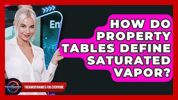 How Do Property Tables Define Saturated Vapor? - Thermodynamics For Everyone