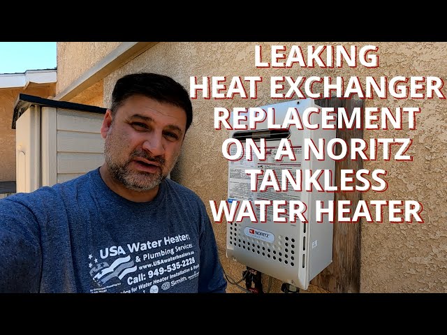 Leaking Heat Exchanger Replacement of a Noritz NR98OD Tankless Water Heater  - YouTube