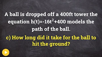 Find the time it takes for a ball to hit the ground