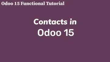 Contacts Module in Odoo 15