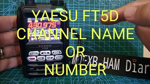 YAESU FT5D - Display Channel Name or Number