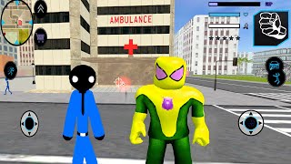 Héroe de la cuerda Stickman de la policía de EE. UU. - Us Police Rope Hero #3 - Android Gameplay. screenshot 2