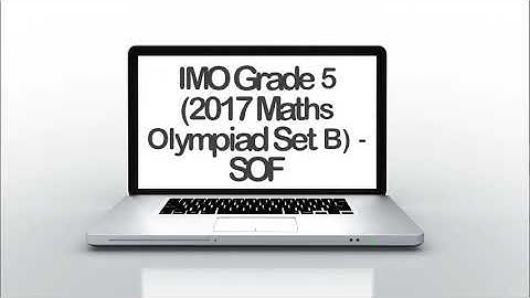 Maths Olympiad (5th Grade) 2017 IMO SetB (Science Olympiad Foundation)