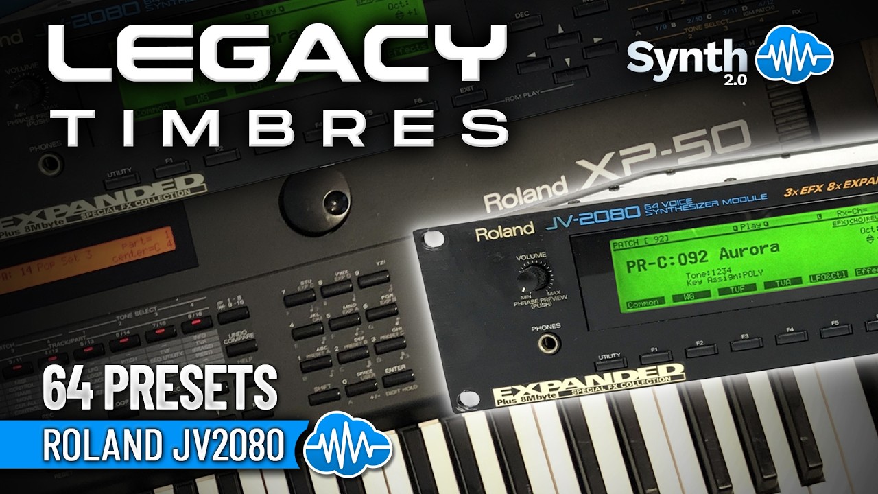 ROLAND XP-50 JV-2080 ♫ 64 Custom Legacy Sounds ▻ LEGACY TIMBRES