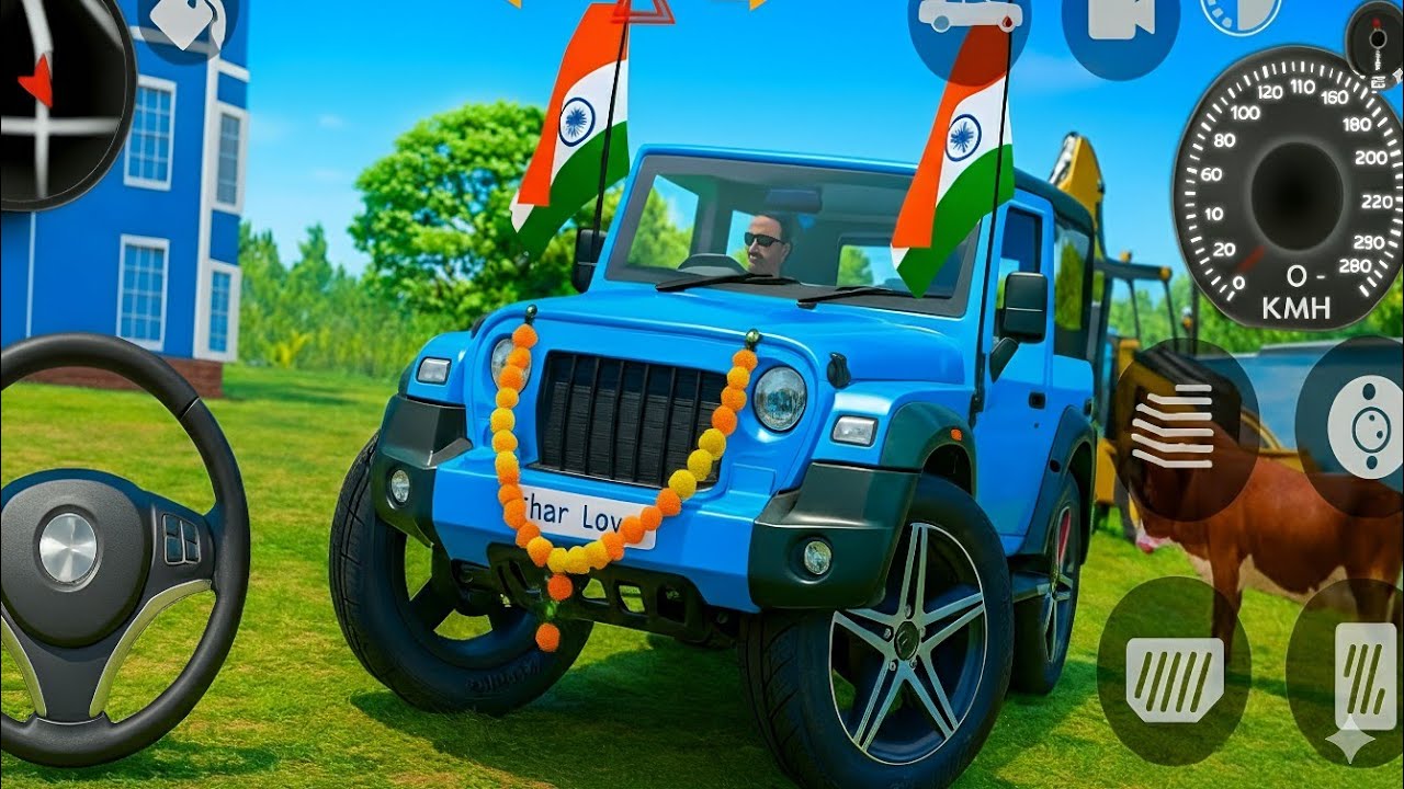 Dollar (Song) Shidu Mosewala Modified Mahindra White Thar Indian Cars Simulator 3D Gameplay Part-99