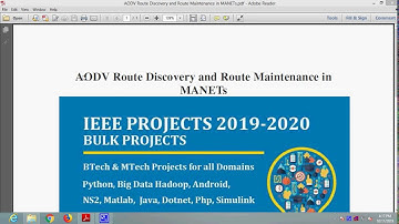 AODV Route Discovery and Route Maintenance in MANETs