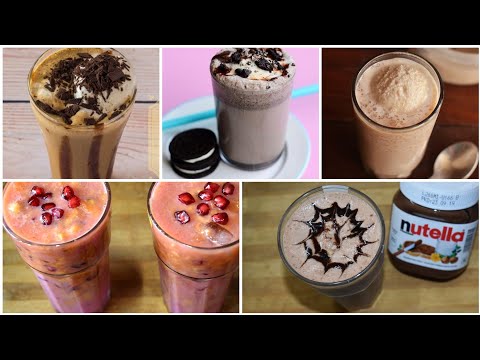 5-in-1-summer-drinks-|-oreo-milkshake-cold-coffee-nutella-milkshake-fruit-mixture-jigarthanda