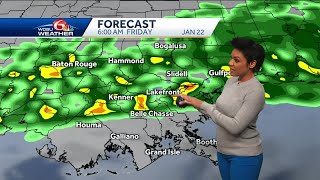 Rain chances increase tonight and Friday