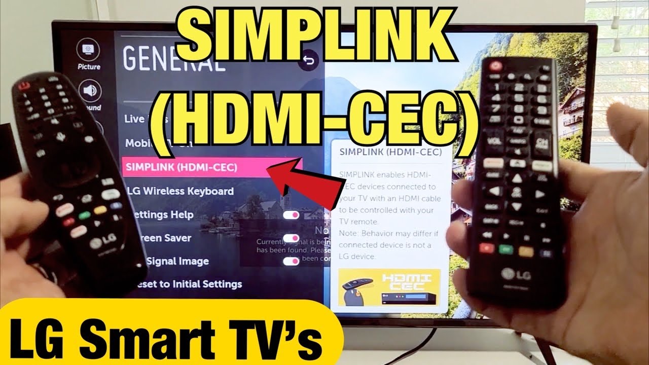 LG Smart TV: How to Enable SIMPLINK (HDMI - CEC) -