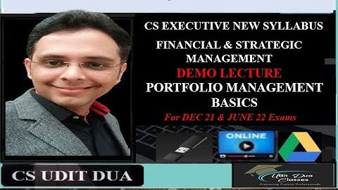 Portfolio Management | CS executive Financial Management  | CS UDIT DUA
