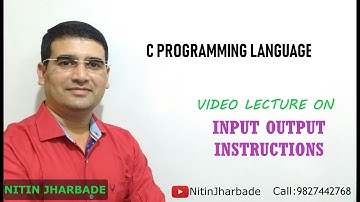 Grammar of C Language - Input Output Instructions