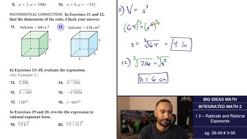 Big Ideas Math [IM2]: 1.5 - Radical and Rational Exponents (Lecture & Problem Set)