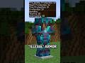 ILLEGAL ARMOR in HARDCORE MINECRAFT! #shorts