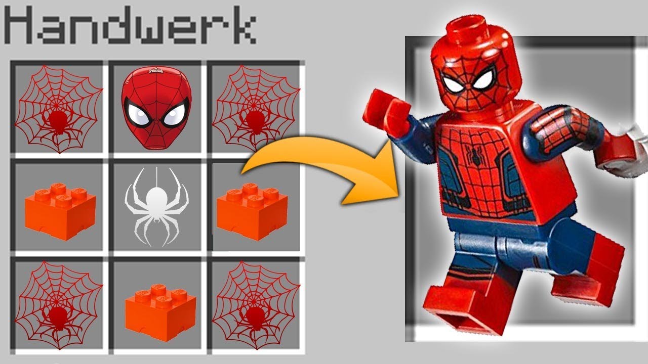 LEGO SPIDERMAN CRAFTEN IN MINECRAFT - YouTube