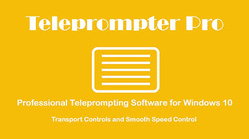Teleprompter Pro for Windows: Transport Controls and Smooth Speed Control