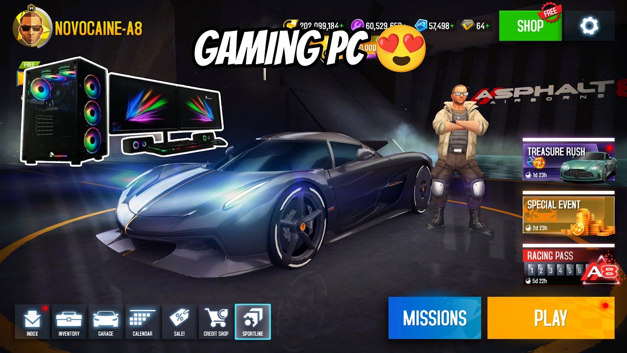 Asphalt 8 | New Gaming PC🔥 First Gameplay💀 With My Favourite Car | Must ...