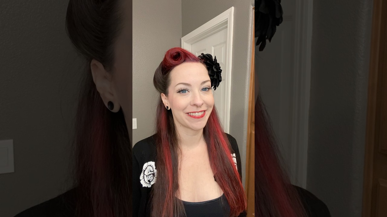 No curl vintage hair idea 