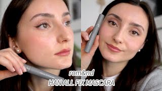 BEST MASCARA EVER! ROMAND Han All Fix Mascara | *Keeps straight lashes curled all day* 🖤
