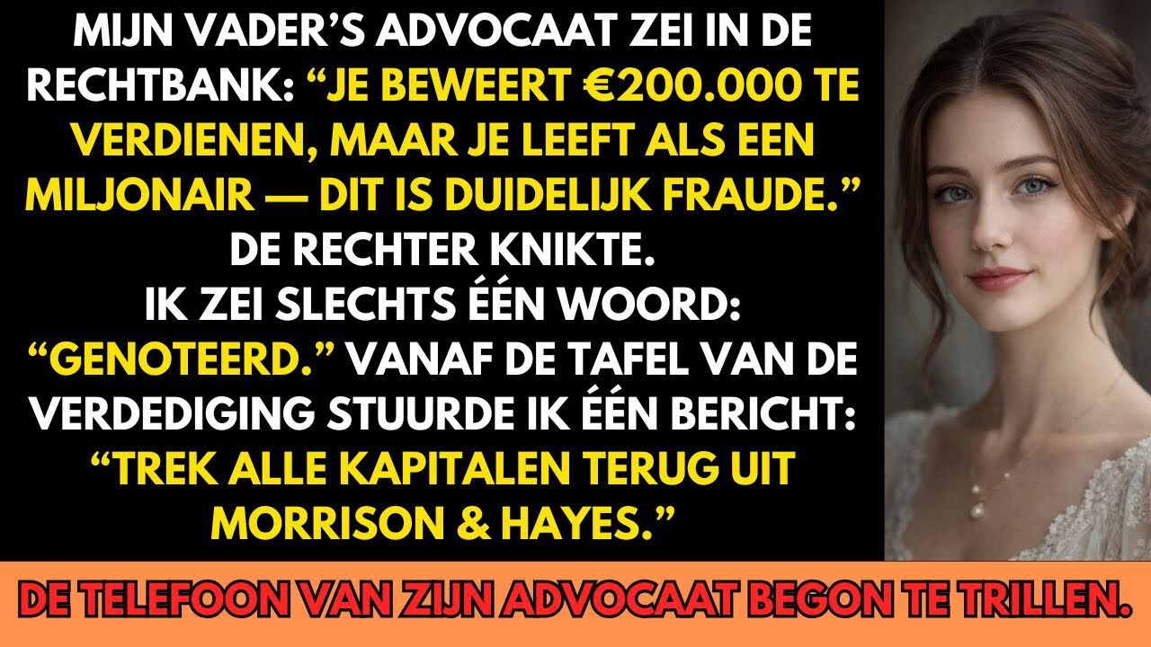 Mijn vader beschuldigde me van fraude uren later verloor zijn advocaat een geheime €4,2M investeerde