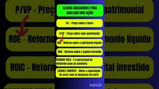 Principais Indicadores para Analisar uma Ação!