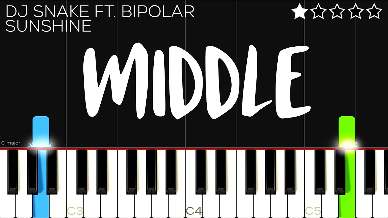 DJ Snake - Middle ft. Bipolar Sunshine | EASY Piano Tutorial