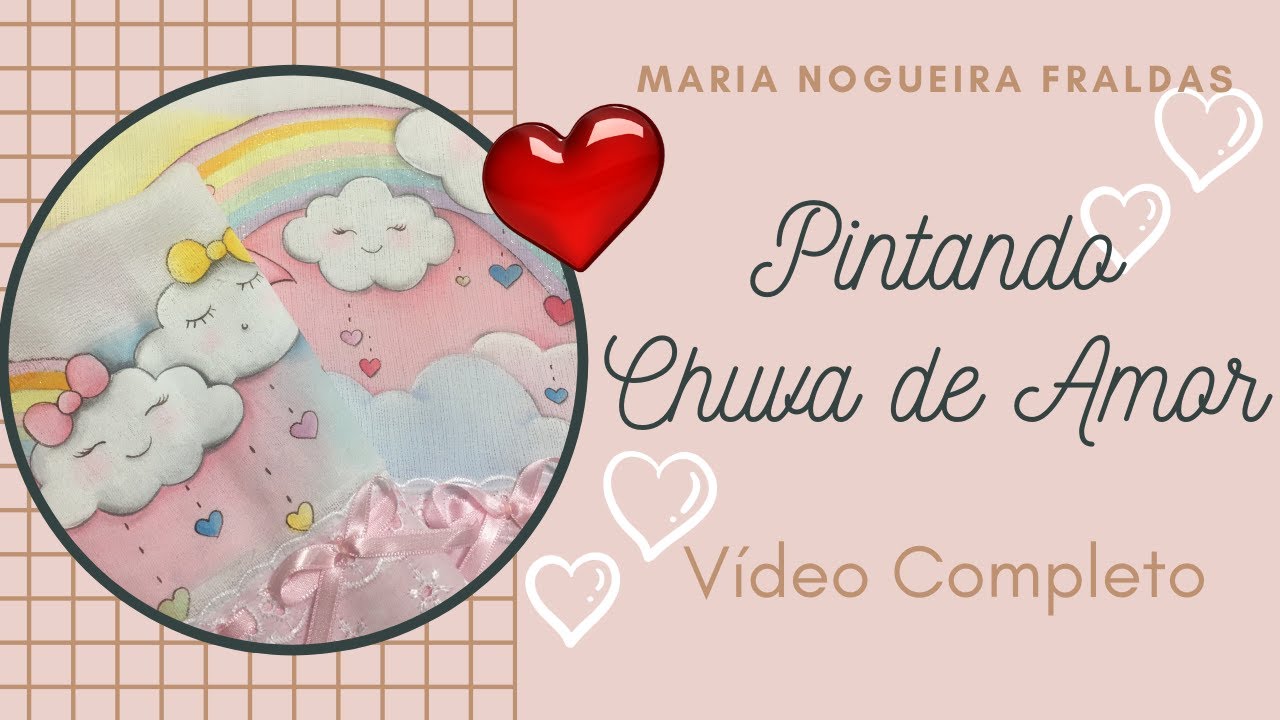🥰 [PASSO A PASSO] Como pintar Chuva de Amor em Fraldas 😍