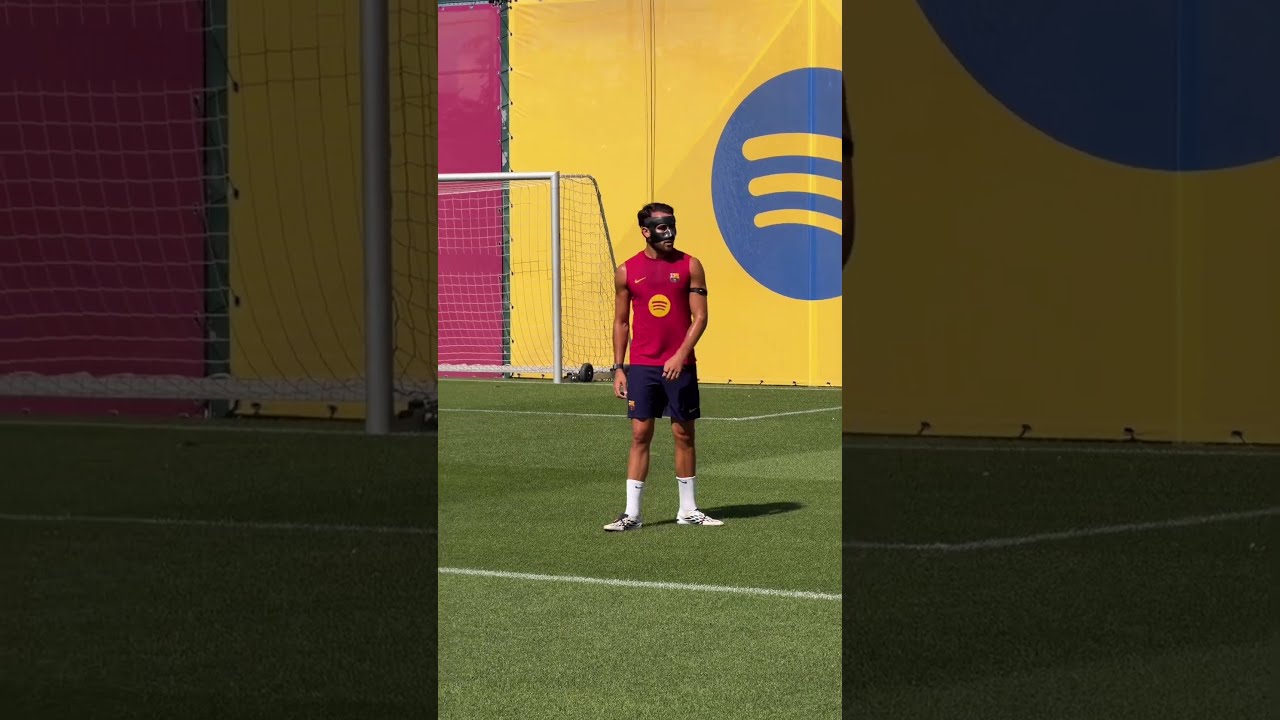 The masked warrior is back 🦸‍♂️ #fcbarcelona #shorts