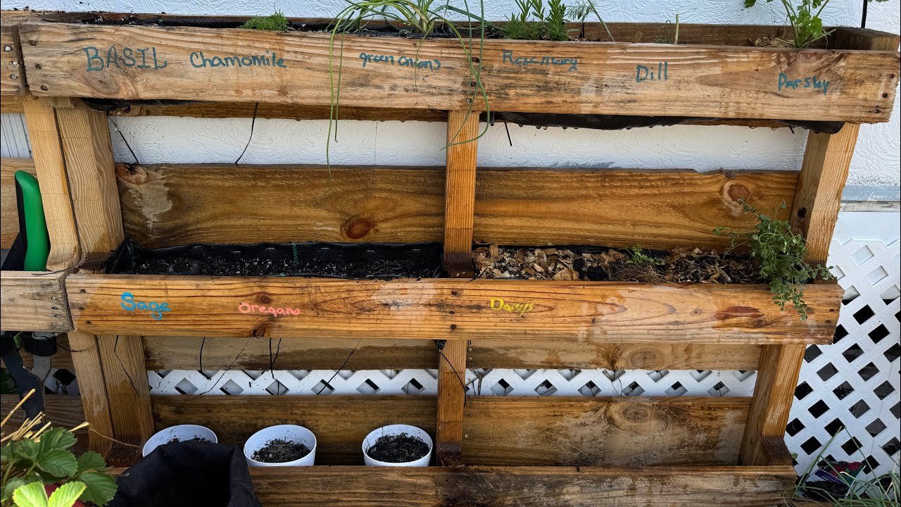 DIY Pallet herb Garden