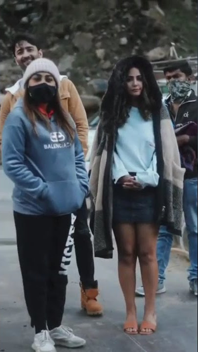 Behind the scenes of baarish shaheer sheikh and hinakhan #shaheersheikh #baarish #shahina