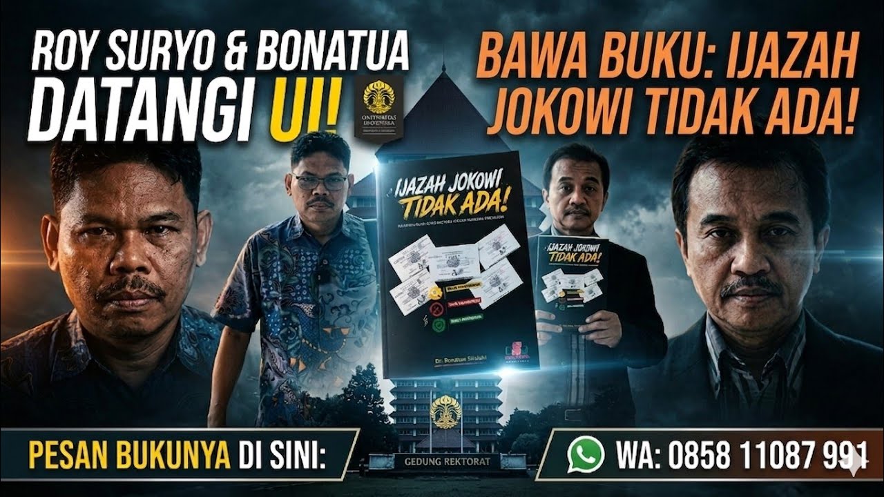 🔴 Live Roy Suryo & Bonatua Datangi Kampus UI Depok Buku Ijazah Jokowi ...
