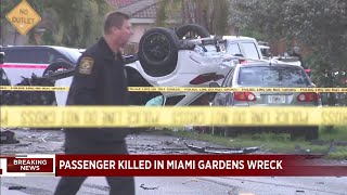 Passenger ejected and killed in Miami Gardens crash