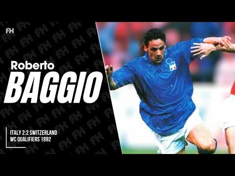 Roberto Baggio ○ Italy 2:2 Switzerland ○ WC Qualifiers 1992